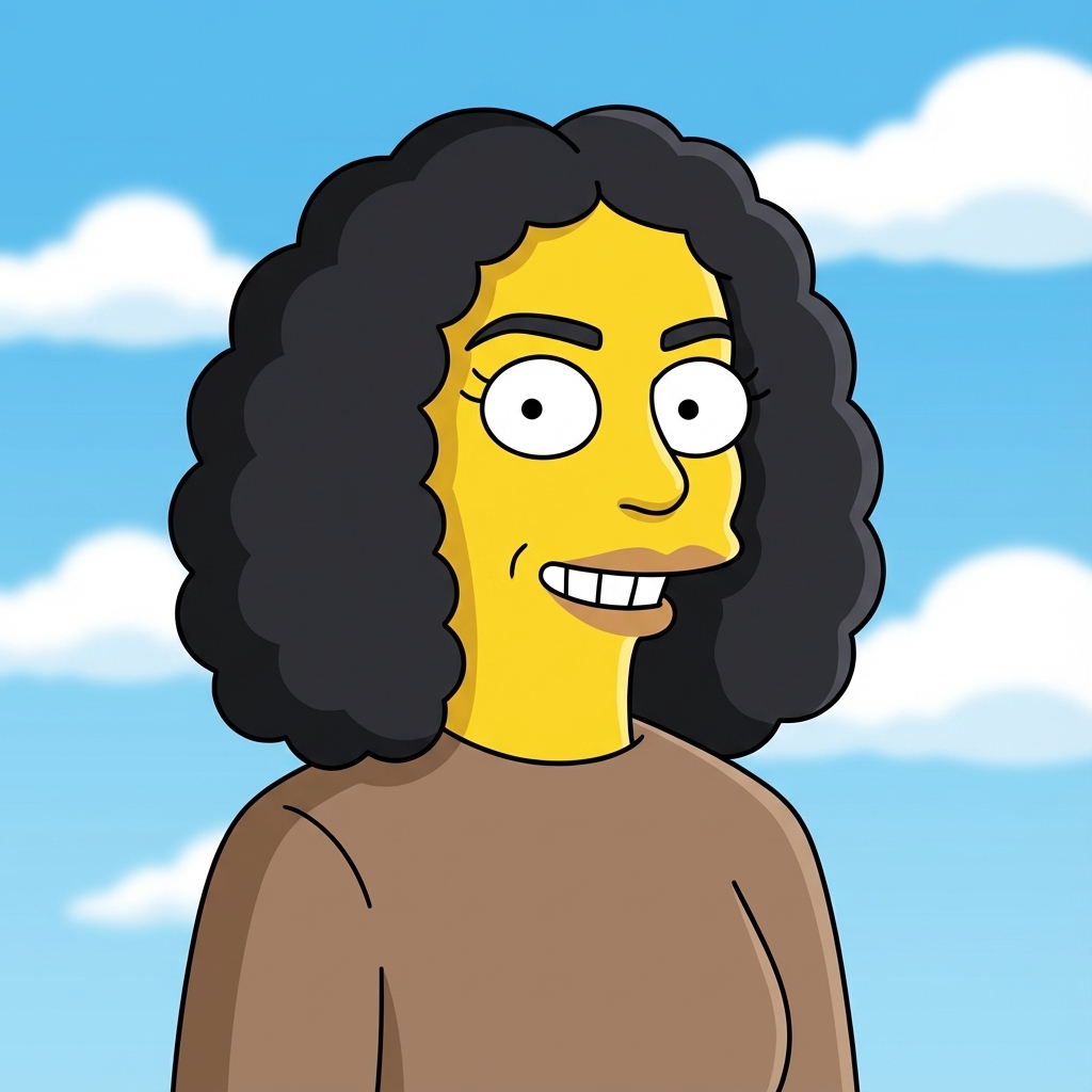 Cartoon portrait after AI transformation